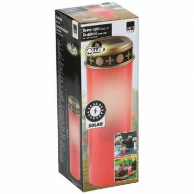 Rode led grafkaars op zonne-energie