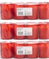 12x rode grafkaarsen gedenklichten 5 x 6 cm 1 dag