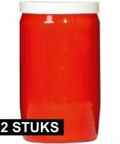 12x rode grafkaarsen gedenklichten 7 x 15 cm 6 dagen