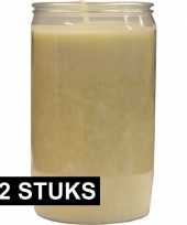 12x witte grafkaarsen gedenklichten 6 x 10 cm 3 dagen