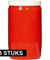 8x rode grafkaarsen gedenklichten 7 x 18 cm 9 dagen